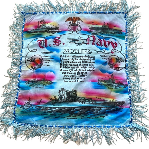 Vintage United States Navy Mother Pillow Case Sham - Picture 2 of 14